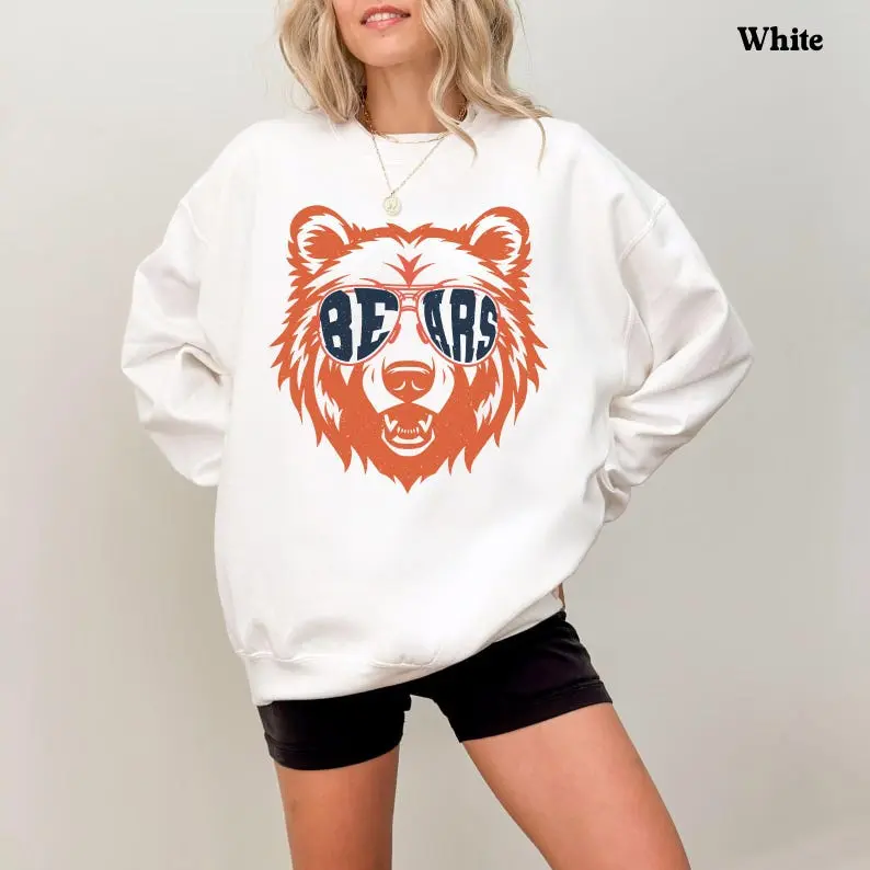 Bears Mascot Sweater, Favorite Team, Bear School Team Sweater, Bear Team Crewneck, Bears School Spirit, Mascot, Chicago, Bears Sweater