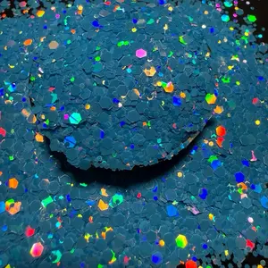 Reese & Riley Co. Cosmic Frost - Premium Blue Holographic Glitter Chunky Mix for Resin Art Tumblers Nails Freshies Slime DIY Crafts Kids Art Projects