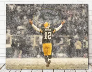 Aaron Rodgers Canvas Print -  Sports Art Print, Kids Decor, Man Cave, Canvas Art, Gift, Football Poster
