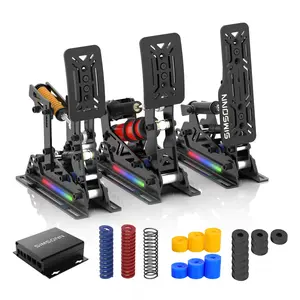 SIMSONN PRO X Ultra Sim Racing Pedals PC Racing Simulator Load Cell HE Hydraulic Pedals Support Haptic Reactor (PRO X Ultra P3-H3)