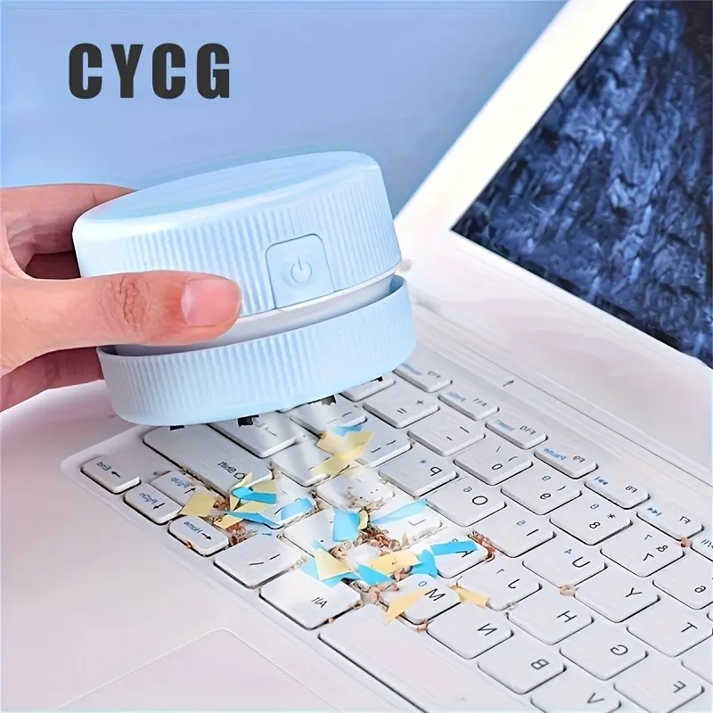 Mini Cute Desktop Vacuum Cleaner, Energy Saving Desk Vacuum, Ideal for Home Office School, Compact Table Dust Sweeper, Keyboard Cleaning Tool, Computer Laptop Cleaner