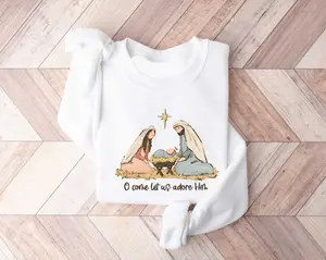 Nativity Scene Sweater, Christian Christmas Sweatshirt, Christmas Nativity Shirt, True Story Nativity T-shirt,  Hoodie and Sweater