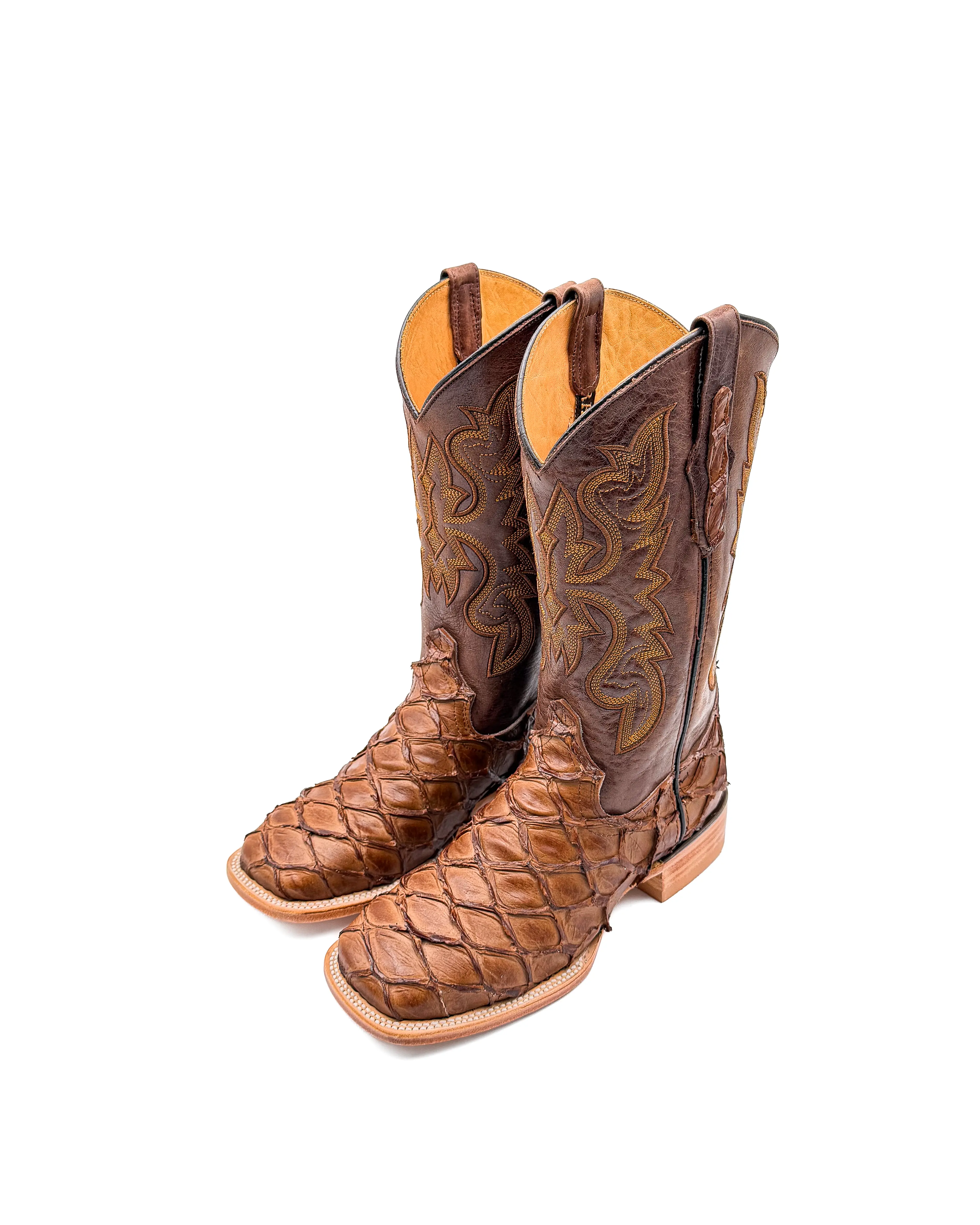 Cowboy Boot Light Brown Pirarucu