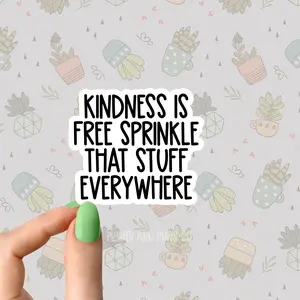 kindness stickers, positivity stickers, happiness sticker Flower Boho Books Plant Sticker Book lover Funny Plant Stickers for Tumblers and Water Bottles Waterproof 3"