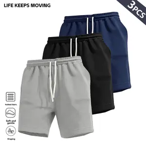 Life Keeps Moving Men's Quick-Dry Shorts with Letter-Print Pockets, Casual Comfortable Breathable Summer Shorts for Gym Commute & Outdoor Activities, Versatile Fitness Commuter Bottoms