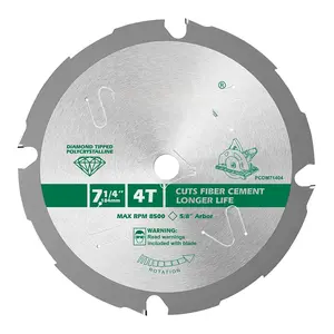 PCDM71404 7-1/4 Inch 4  Polycrystalline  Tipped (PCD) Hardie Fiber Cement   with 5/8-Inch DMK Arbor