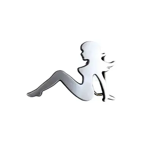 Vintage Style Trucker Girl Mudflap Girl Belt Buckle Cute Cool Zinc Alloy Antique Brushed Silver Boucle Brand New In Stock SKU BUCKLE T053