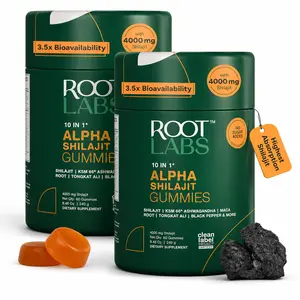 Root Labs Alpha 10-in-1 Shilajit Gummies 4000 mg | New Year New Me Edition | Start 2026 Strong | Energy, Stamina & Focus | Zero Sugar | KSM-66 Ashwagandha, Tongkat Ali, Maca | Vegan | 60 Count | Transform Your Health Goals
