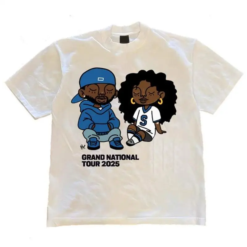 Kendrick x SZAAAA Tour 2025 Graphic Unisex T-Shirt Fans Gift Trend Tee Tee Comfort Cotton