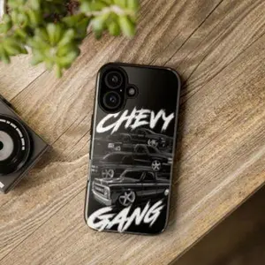 Chevy Gang Tough Phone Case for iPhone - Waterproof Plain Design with Shock Absorption & UV Protection - Stylish Protective Cover for iPhone 11-16