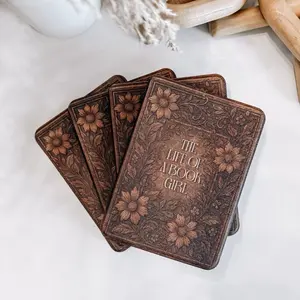 Life Of A Book Girl Kindle Case Clear Back Flip Cover for Kindle Paperwhite 11th 12th Gen & Colorsoft Embossed Floral Vintage Brown Tablet Accessories