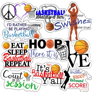 Basketball Stickers, Ten Vinyl Stickers Supporting Basketball, Great Basketball Gift, Decorative Stickers