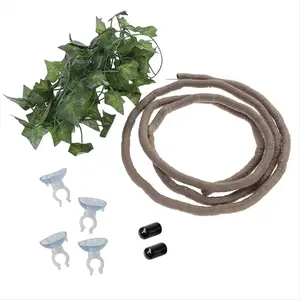 Reptile Bend-A-Branch Vines Flexible Leaves Pet Habitat Decor Climber Jungle Long Vines for Climbing Gecko Lizard