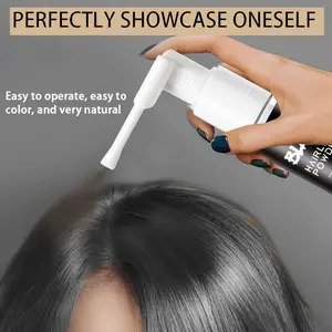 Rozino Black Hairline Powder 50g for Men and Women, Waterproof and Sweat-Resistant Formula with Charcoal and Black Sesame Extract for Natural Hairline Modification