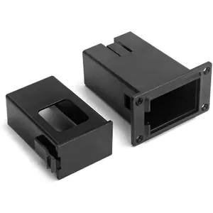 Black Guitar Pickup Battery Box Battery Guitar Case Acoustic Guitar Pickup Parts, Pickup Shell Cover Installed on Guitar Bass with 9V Battery Box, Case Holder Replacement for EQ 7545R Bass Accessories