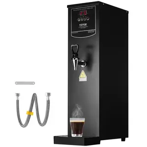 VEVOR Commercial Water Boiler, TikTokShopBlackFriday, Electric Hot Water Dispenser with 316 Stainless Steel Heating Tube, 1500W Step-by-step Fast Heating 50L per Hour Hot Water Boiler, for Coffee Tea Restaurant Office