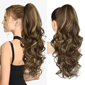 Iridescent 24" Claw Ponytail Extension Long Wavy Clip in Ponytail Extensions Ponytail Hair Extension Clip on Pony Tails Hairpiece for Women