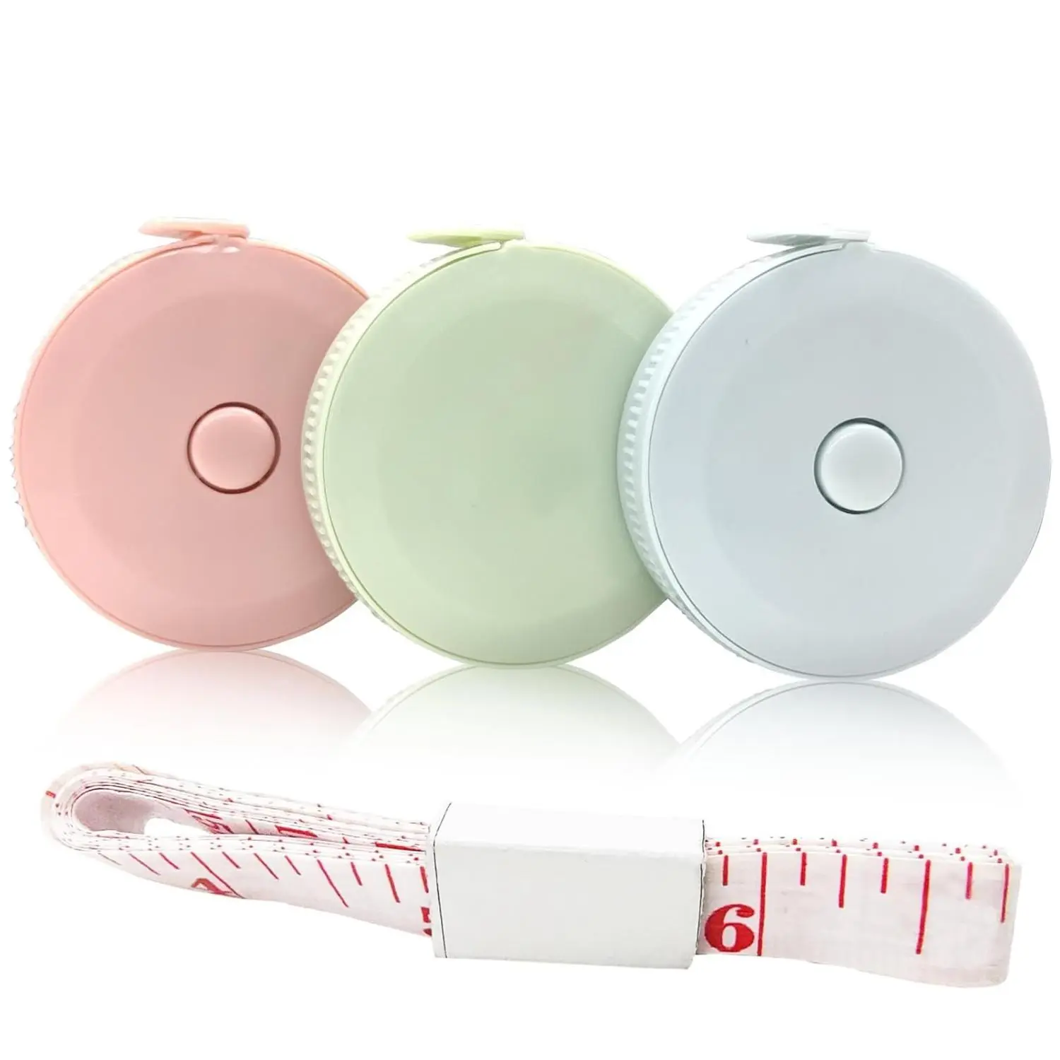 Sewing Tool Kit with 3 Mini Retractable 150cm Measuring Tapes & 1 Soft Fabric Ruler, Flexible, Pocket-Size, Dual-Sided, Tensile Resistant, Versatile Use for Tailoring, Online Shopping Needs
