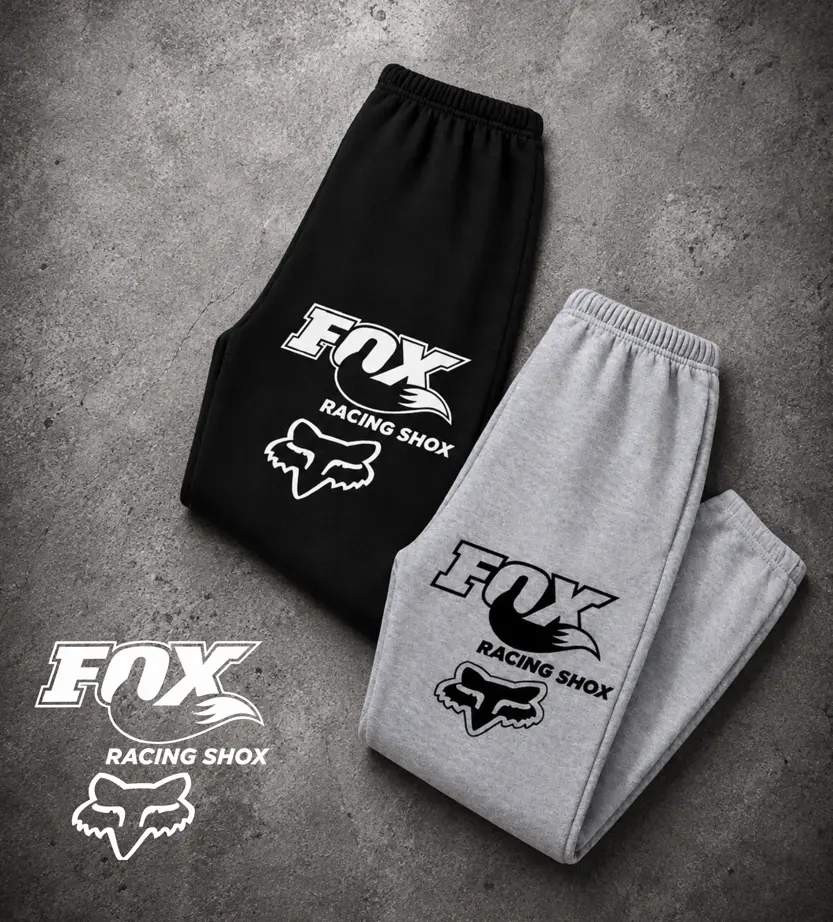 Limited Edition Fox Racing Shox Streetwear Joggers - Unisex High-Speed Inspired Sports Sweatpants with All-Season Comfort for Men & Women