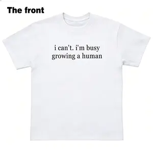 I Can't I'm Busy Growing A Human Women's Comfort Colors Shirt Funny Pregnancy Tee Maternity Top Baby Announcement Mom Gift Short Sleeves