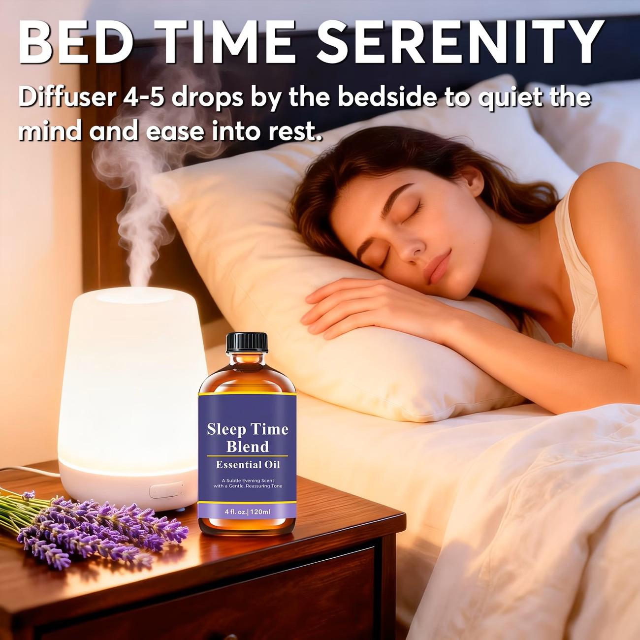 120ml/ 4oz Essential Oil Blend: Breathe, Sleep Time, Clear Focus, Quiet Balance Essential Oil for Humidifiers, Diffusers, Candle, Perfume Spray, Soap Making, Flavored Air | Yoga, Sleep, Meditation