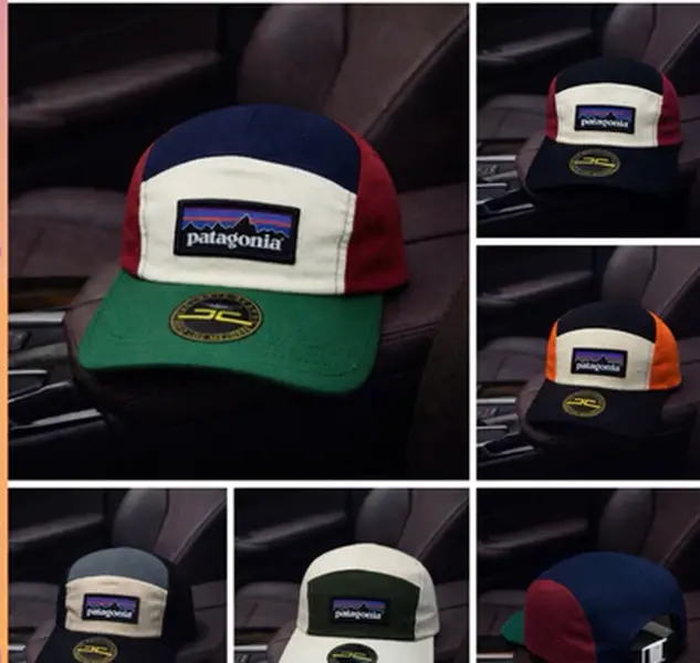 Vintage Patagonia Color Block Mountain Logo Outdoor Camper Hat