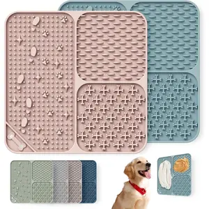 Lick Mat for Dogs Cats(2pcs, Small, 5.9") Easy Clean Silicone Licking Pad Slow Feeder for Pets with Suction Cups, Enrichment Accessories Anxiety Boredom Relief, Keep Them Busy for Bathing SLOW FEEDER DOG BOWLS AND LICK MATS