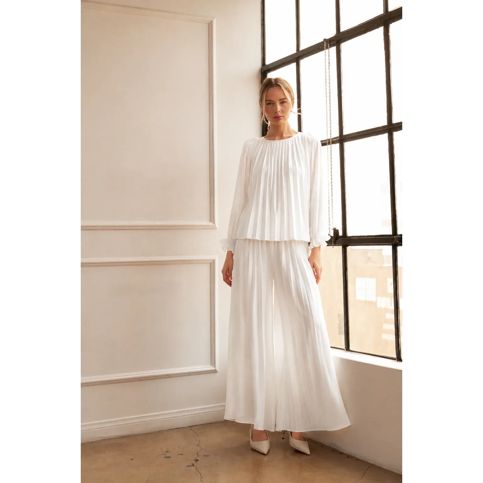Josie Pleated Palazzo Pant