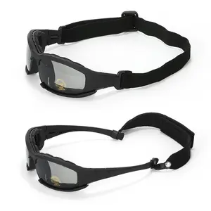 New 4 Lens Tactical Goggles, Polarized Windproof & Dustproof Safety Glasses, Ideal for Climbing, Cycling, Fishing, Outdoor Sports