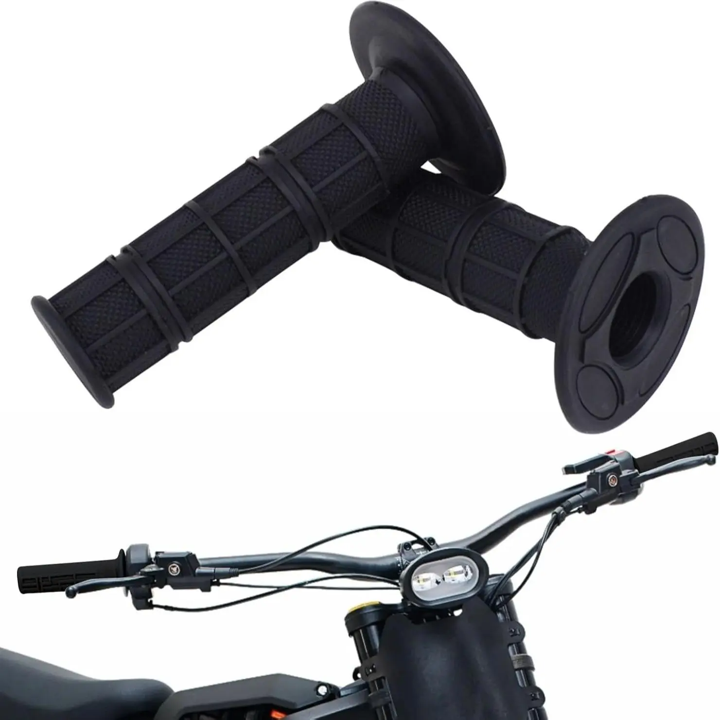Motorcycle Handlebar Grips, Rubber Handle Grip Universal Replacement Handlebar Grips for Sur Ron Surron LBX Talaria Sting R MX3 R MX4 MX5 Talaria X3 XXX E-Ride Pro SR S SS Motor Parts Accessories