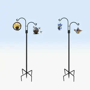 Ottsuls Outdoor Metal Shepherd Hook for Feeders Planters & Lanterns Strong Load Quick Setup Robust Construction Versatile Use