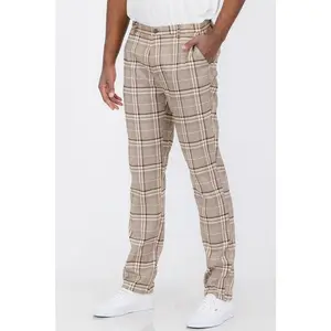 Mens Plaid Trouser Pants