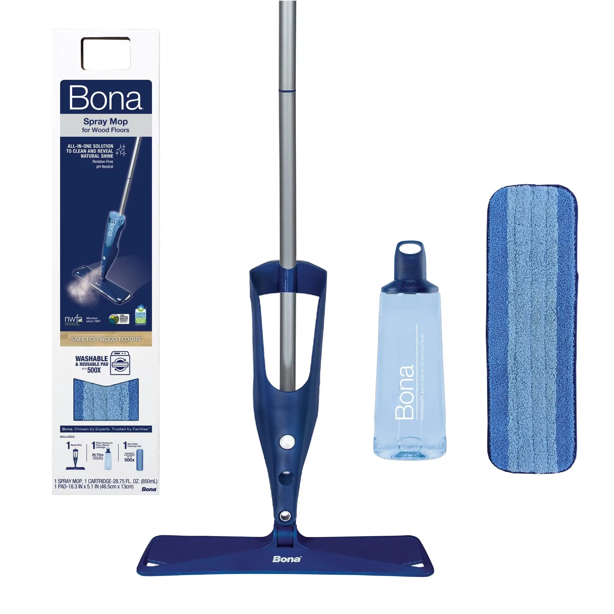 Bona Electric Upright Spray Mop, Single Nozzle, 34-fl oz Capacity, Household Cleaning Appliance
