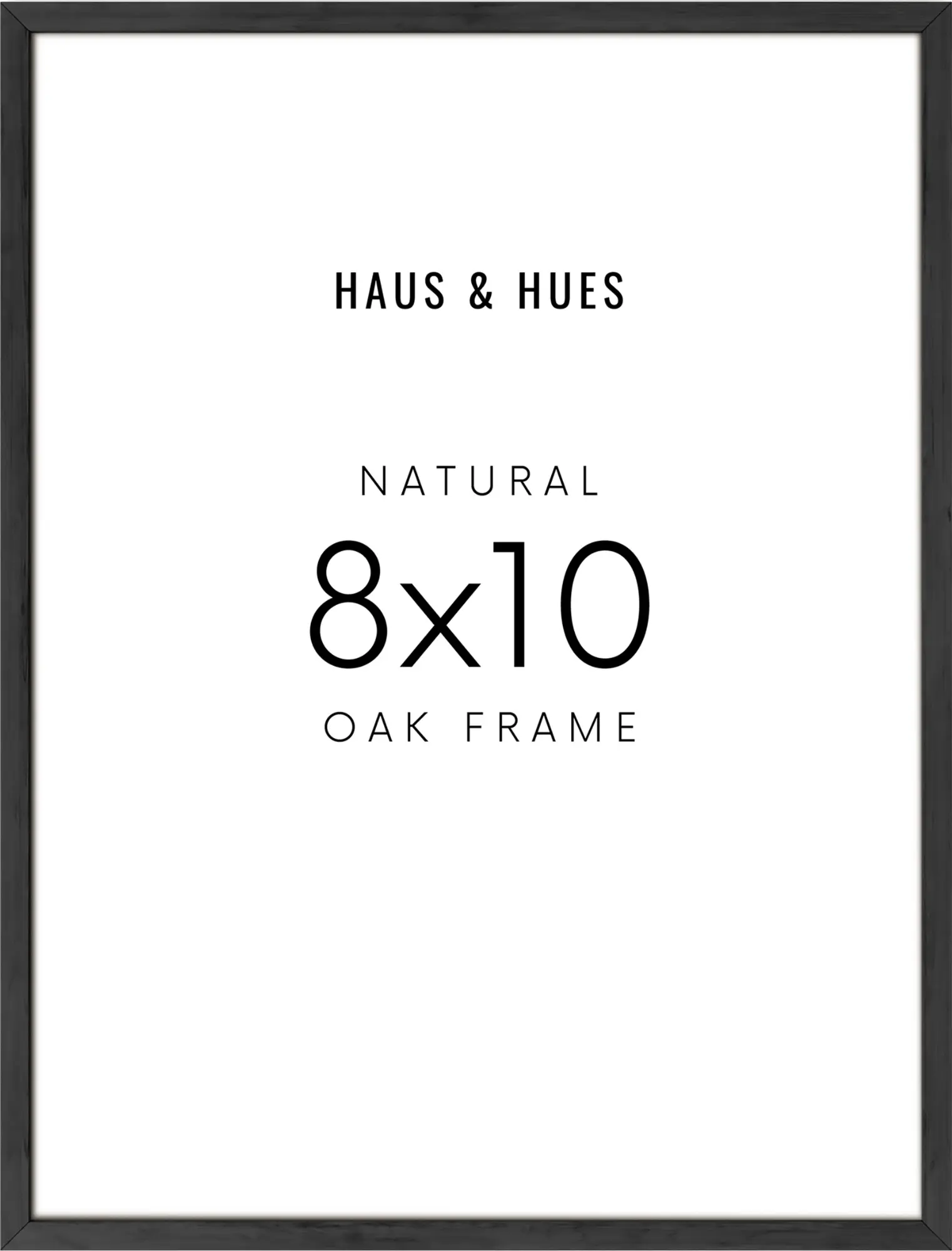 Haus & Hues Natural 8x10 Black Oak Plexi Frame for Decor and Photo Display