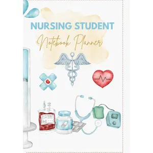 Nursing Student Notebook Planner – 165 Pages, 7x10 Lined Journal with Assignment Tracker, Course Tracker, and Semester Schedule