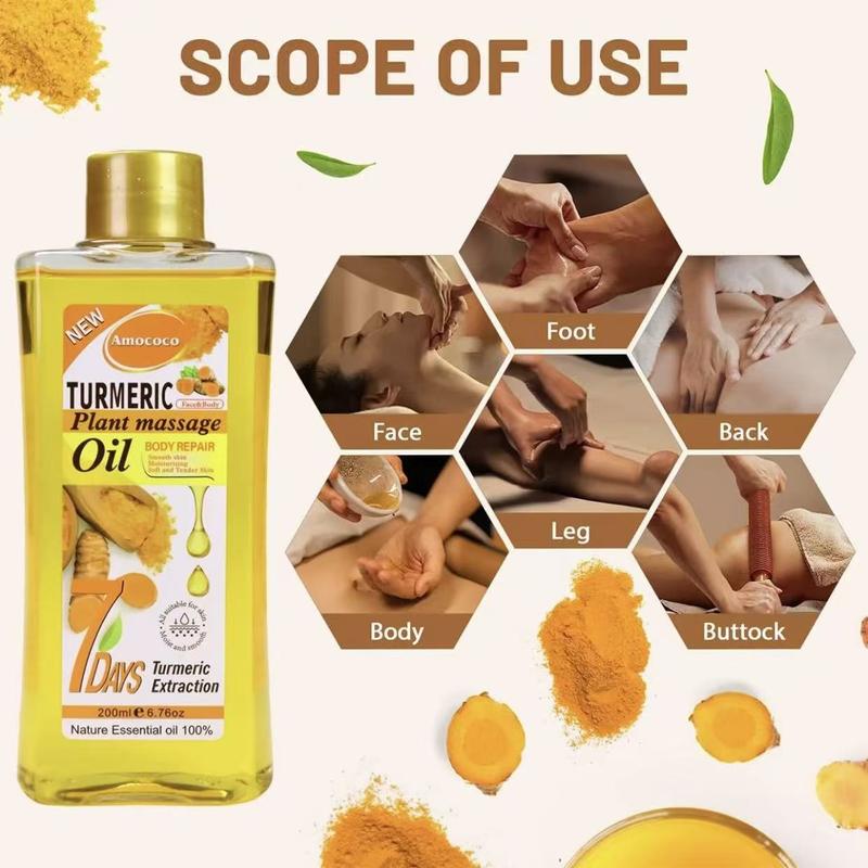 (Buy 3 get 1 girft)Turmeric Oil, Facial and Body Massage Oil, Winter Facial Moisturizing Massage Oil, Winter Body Care Oil, Top Choice for Spa Massage Oil, Suitable for All Skin Types
