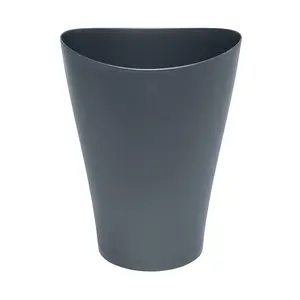Washbasin trash can for home/bathroom/office use, small size, 2.25 gallons, plastic gunmetal blue, suitable for home/kitchen/garage/apartment/office