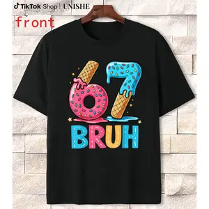 Trendy Unisex Tee – Six Seven Bruh 67 Ice Cream Drip