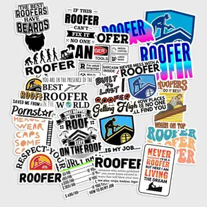 Sticker Pack 20 pcs Roofer Trade Stickers, Construction Worker Vinyl Decals