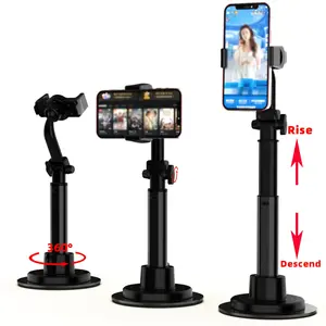 Adjustable Desktop Phone Stand Holder, Durable Carbon Steel Base, Ideal for Live Streaming & Video Calls, Portable Design, Multipurpose Phone Holder, Cellphone Holder