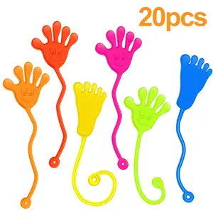20pcs Sticky Hands Party Favors Assortment Set for Kids, Fun Holiday Traditions and Classroom Prizes, Glitter Toys for Valentine Goodie Bags, Party Favor Packs