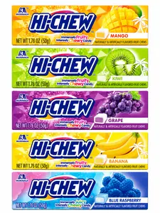 Variety Pack 6 Pack- Hi-Chew Fruit Chews Candy 1.76 OZ | Choose Your Flavor | Mango, Kiwi, Grape, Banana or Blue Raspberry | Japanese Chewy Candy | NYC Bodega Favorite | NY Snack Pantry