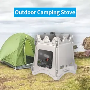 No More Heavy Stoves! Foldable Stainless Steel Outdoor Camping Stove for Backpacking & Hiking