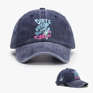 D4C acid wash Baseball Cap*JoJo's Bizarre Adventure: Steel Ball Run*, the Stand of the villain Funny Valentine—D4C (Dirty Deeds Done Dirt Cheap). - Retro style anime fashion outfit
