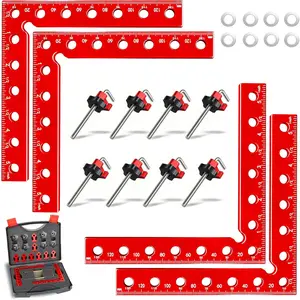 Corner Clamps for Woodworking,4pcs corner clamps With Box, 5.5" Aluminum Alloy 90 degree angle clamp, Positioning Square for Frame, Cabinets, Drawers,Box.
