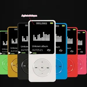 The latest high-quality mini portable MP3 player with headphones and charging cable acrylic simulated screen mini walkman for music audiobooks suitable for outdoor cycling dormitory use party gifts Digital Charger