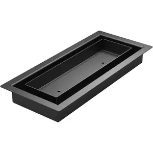 4X10 Flooring Vent Cover - 10X4 Drop-in Floor Register, Heavy-Duty Metal, Sandtex Black Finish, Fits Tile, , and Other Flooring Inserts, Easy Air-Flow Adjustment,  North
