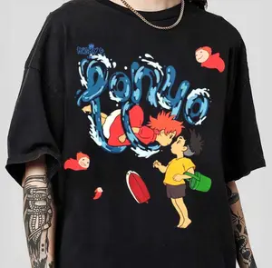 Lovely Ponyo And Sasuke Shirt, Ponyo Tee, Ghibli T-Shirt, Ponyo T-Shirt, Ghibli Merch, Ponyo Anime Tee, Anime Gift
