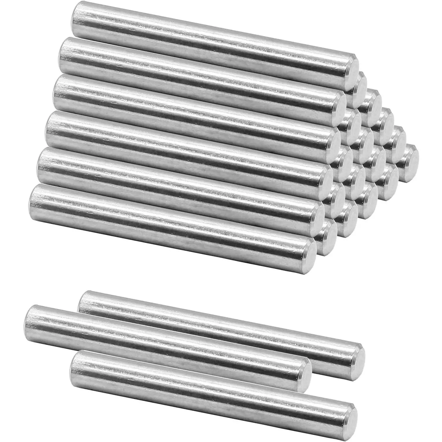 Stainless Steel Dowel Pin, 6mm x 40mm Shelves Dowel Pin, Shelf Support Pegs Pin Rod Fasten  Metal Shelf Pegs(24 Pcs)