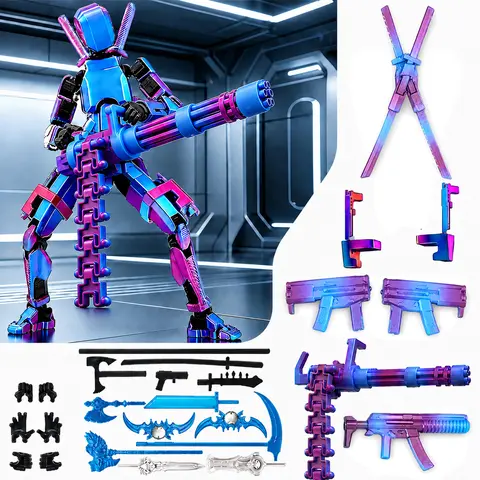 New Arrivals Titan 13 Pre-Assembled ABS Plastic Jointed Action Figure Toy - Unisex Multi-Jointed Collectible Articulated Figure, Collectible Articulated Model for Ages 12+, with Interchangeable Hands, Expanded Accessories for Creative Posing & Display